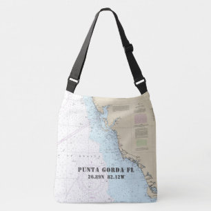 Punta Gorda FL Latitude Nautisch thema Crossbody Tas