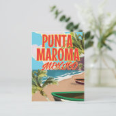 Punta Maroma Beach Mexico reisposter Briefkaart (Staand voorkant)