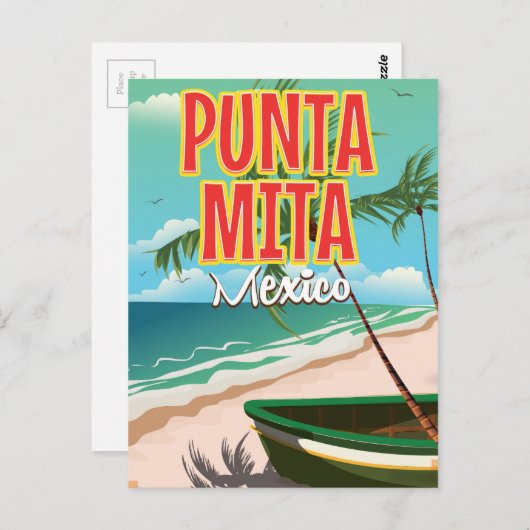 Punta Mita Mexicaanse reisposter Briefkaart (Voorkant / Achterkant)