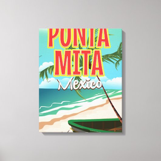 Punta Mita Mexicaanse reisposter Canvas Afdruk (Voorkant)
