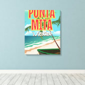 Punta Mita Mexicaanse reisposter Canvas Afdruk (Insitu (Houten vloer))
