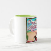 Punta Mita, Mexico Beach reisposter Tweekleurige Koffiemok (Voorkant links)