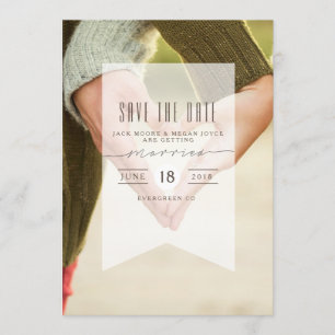 Puntige banneroverlay De datumfoto opslaan Save The Date
