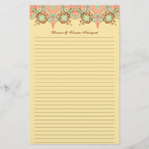 Puntige ingewikkelde arabesk, briefpapier