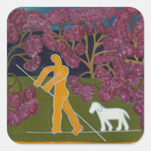 Punting in the River Avon 2011 Vierkante Sticker