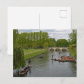 Punting Sur La Carte Postale River Cam (Devant / Derrière)