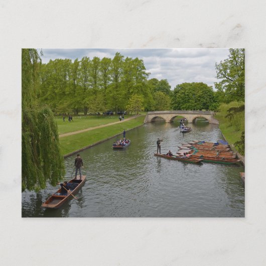 Punting Sur La Carte Postale River Cam (Devant)