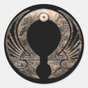 Punto Omega - autocollant rond de logo