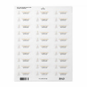 Punttypografie Kerstvakantie retouradres Etiket (Full Sheet)