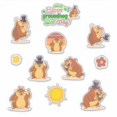 Punxsutawney Phil Groundhog Dag oude man winter Sticker (Voorkant)
