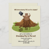 Punxsutawney Phil Groundhog Day Uitnodiging (Voorkant / Achterkant)