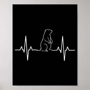 Punxy Phils Groundhog Day Kostuum 2 februari Hart Poster
