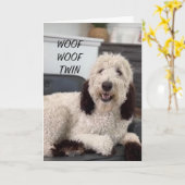 PUP AIDE À DIRE **HEUREUSE CARTE D'ANNIVERSAIRE DE (Fleur jaune)