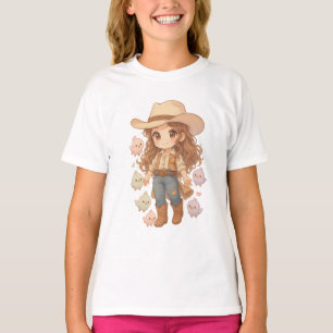 Pup Cowboy girl with birds T-shirt