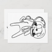pup in de ruimte briefkaart (Voorkant / Achterkant)