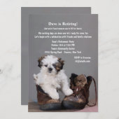 Pup in de Uitnodiging van Boots (Voorkant / Achterkant)