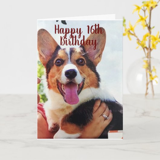 PUP IS ZO 'EXCITED' VOOR UW **16e MAAND** Kaart (Gele Bloem)