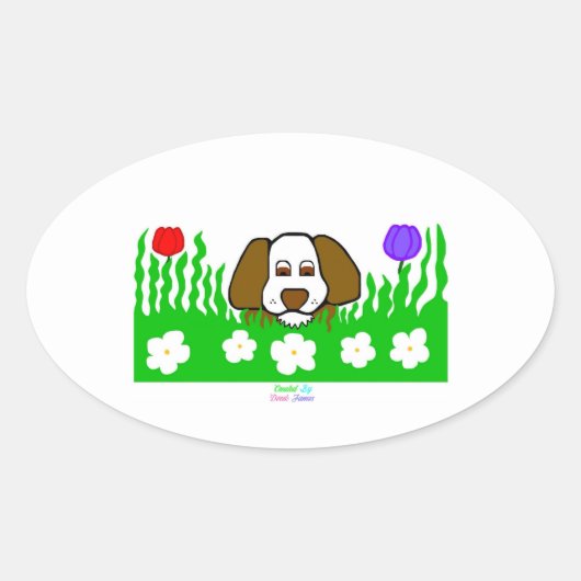 Pup N Play Ovale Sticker (Voorkant)