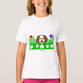 Pup N Spelen Meisjes Wit Basic T Shirt
