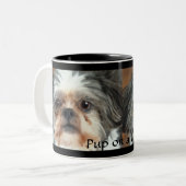 PUP OP EEN CUP Lhasa Apso Speelgoed Dog Gift Mok (Voorkant links)