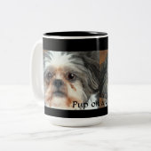 PUP OP EEN CUP Lhasa Apso Speelgoed Dog Gift Mok (Voorkant links)