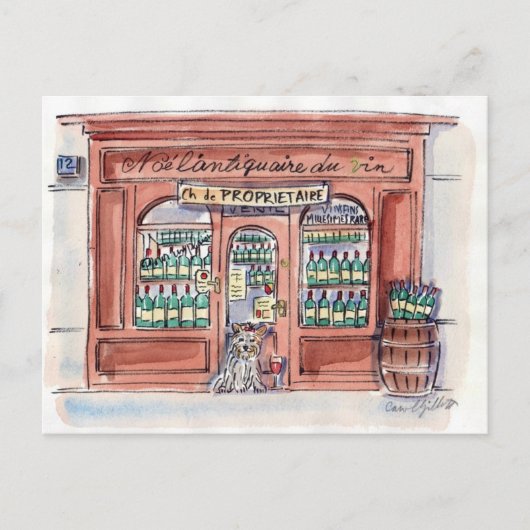 Pup op rue Malar, Parijs Briefkaart (Voorkant)