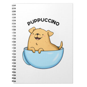 Pup-puccino Grappige Cappuccino Woordspeling Notitieboek