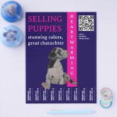 Pup te koop flyer (Enkel)