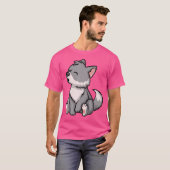 Pup Whelp Wolf Anime Chibi Kawaii Japans Grappig T-shirt (Voorkant volledig)