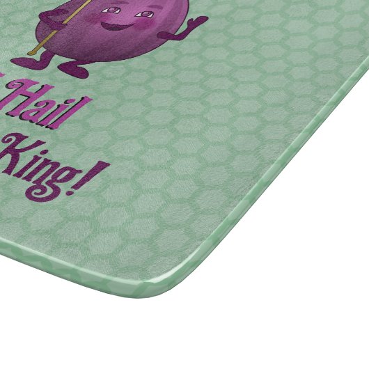 Puple Onion Green - King with Crown - jouw tekst Snijplank (Hoek)