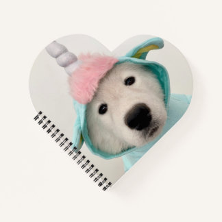 Puppercorn hartvorm notitieboek