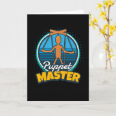 Puppet Master Puppeteer Puppet Kaart (Gele Bloem)