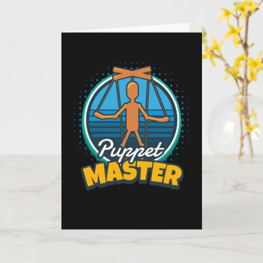 Puppet Master Puppeteer Puppet Kaart (Gele Bloem)
