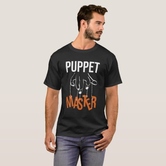 Puppet Master Ventriloquist Ventriloquism Puppetee T-shirt (Voorkant volledig)