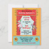 Puppet Show Party Invitation Kaart (Voorkant)