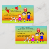 Puppet Theater Enfant Carte de visite d'animation (Devant / Derrière)