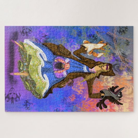 Puppet Theater Meisje Puppets Fantasy Jigsaw Puzze Legpuzzel (Horizontaal)