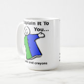 Puppets en Crayons Funny Mug Koffiemok (Voorkant links)
