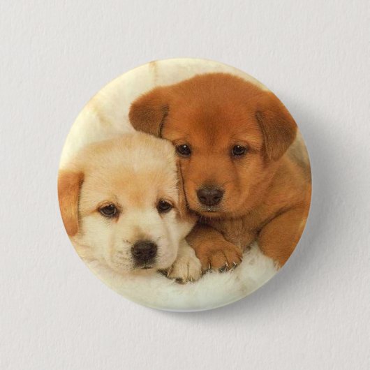 puppies_1 ronde button 5,7 cm (Voorkant)