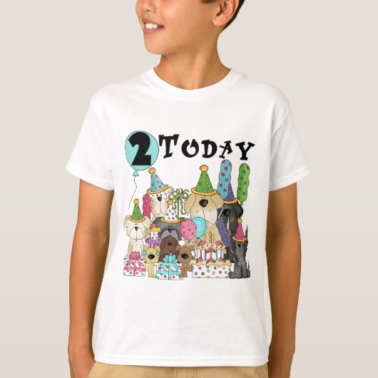 Puppies 2e Verjaardags Bash Tshirts en geschenken (Voorkant)