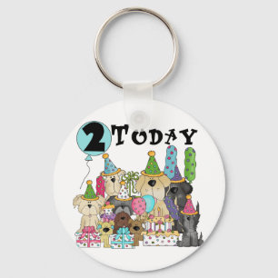Puppies 2e Verjaardags Bash Tshirts en geschenken Sleutelhanger