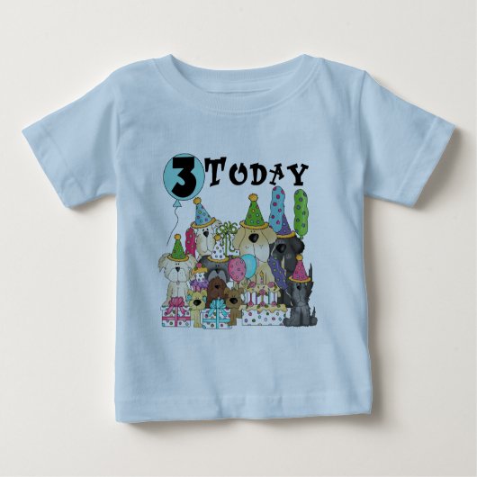 Puppies 3e Verjaardags Bash Tshirts en geschenken (Voorkant)