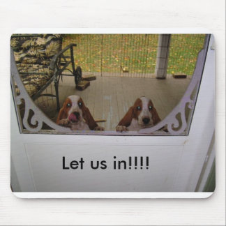 Puppies aan de achterdeur, laten we binnen!!!! muismat