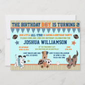 Puppies All-Star Boy Anniversaire Fête Invitation (Devant)