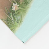 Puppies and Butterflies on Blue Fleece Deken (Hoek)