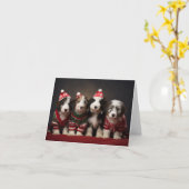 Puppies de collie barrées dans la carte de pulls d (Fleur jaune)