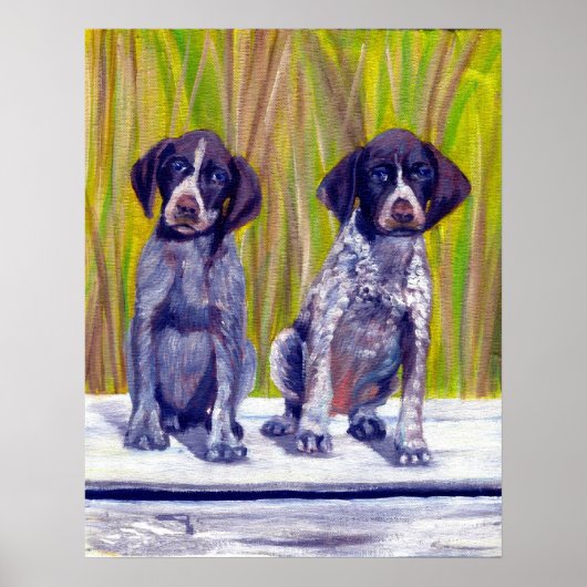 Puppies Dog Portrait Poster (Voorkant)