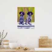Puppies Dog Portrait Poster (Keuken)