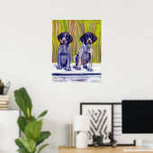 Puppies Dog Portrait Poster (Thuiskantoor)