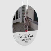 Puppies eerste kerstfoto ornament (voorkant)